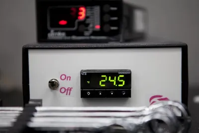 Omega temperature controller displaying 24.5°C